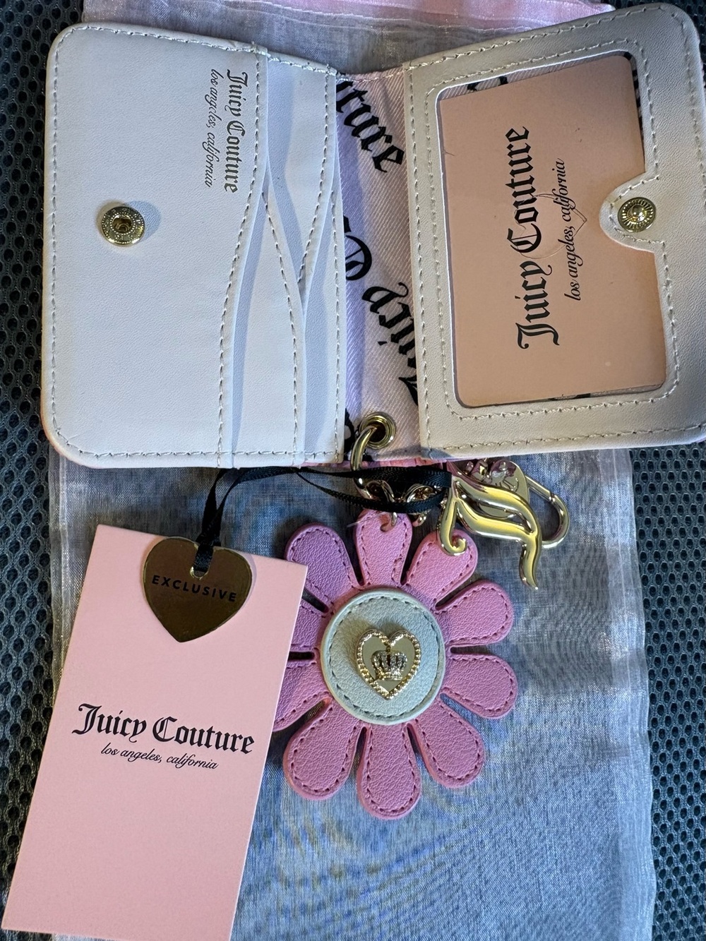Juicy Couture Pretty Pop Dual Sided Card Case Wallet - Picture 5 of 8